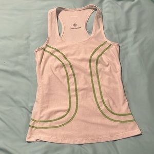 White w/green trim tank top from Lululemon